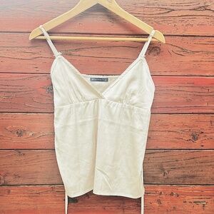 Brandy Melville Cream Satin Top